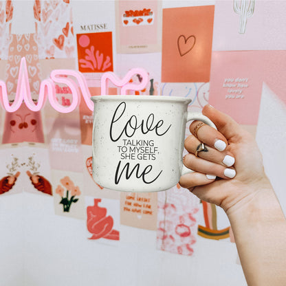 Love Talking To Myself 14.5oz Ceramic Coffee Mug Funny Self Talk Gift