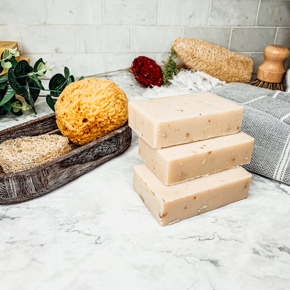 Tea Tree Grapefruit Body Scrub With Sea Salt Oatmeal Peppermint Exfoliating Soap