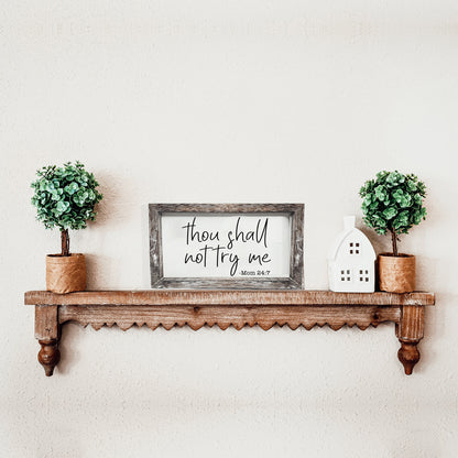 Wooden Mom 24-7 Sign Funny Thou Shall Not Try Me Door Plaque