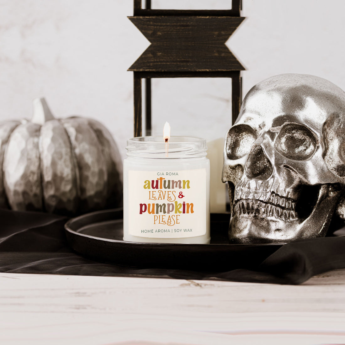 Toasted Pumpkin Spice Candle Soy Wax Autumn Pumpkin Pie Home Fragrance