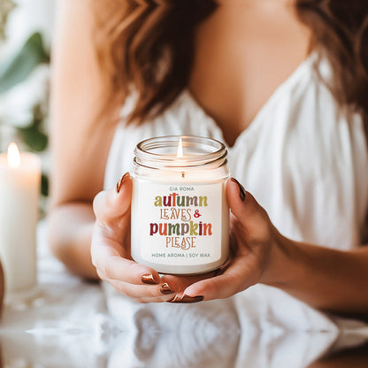 Toasted Pumpkin Spice Candle Soy Wax Autumn Pumpkin Pie Home Fragrance