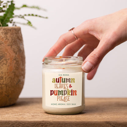 Toasted Pumpkin Spice Candle Soy Wax Autumn Pumpkin Pie Home Fragrance