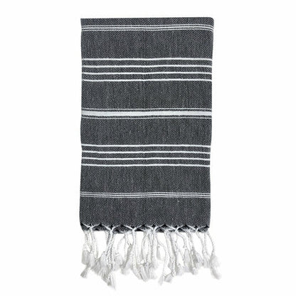 Turkish Cotton Hand Towel 36x22 Quick-Dry Absorbent Kitchen Bathroom With Fringe, 6 Colors