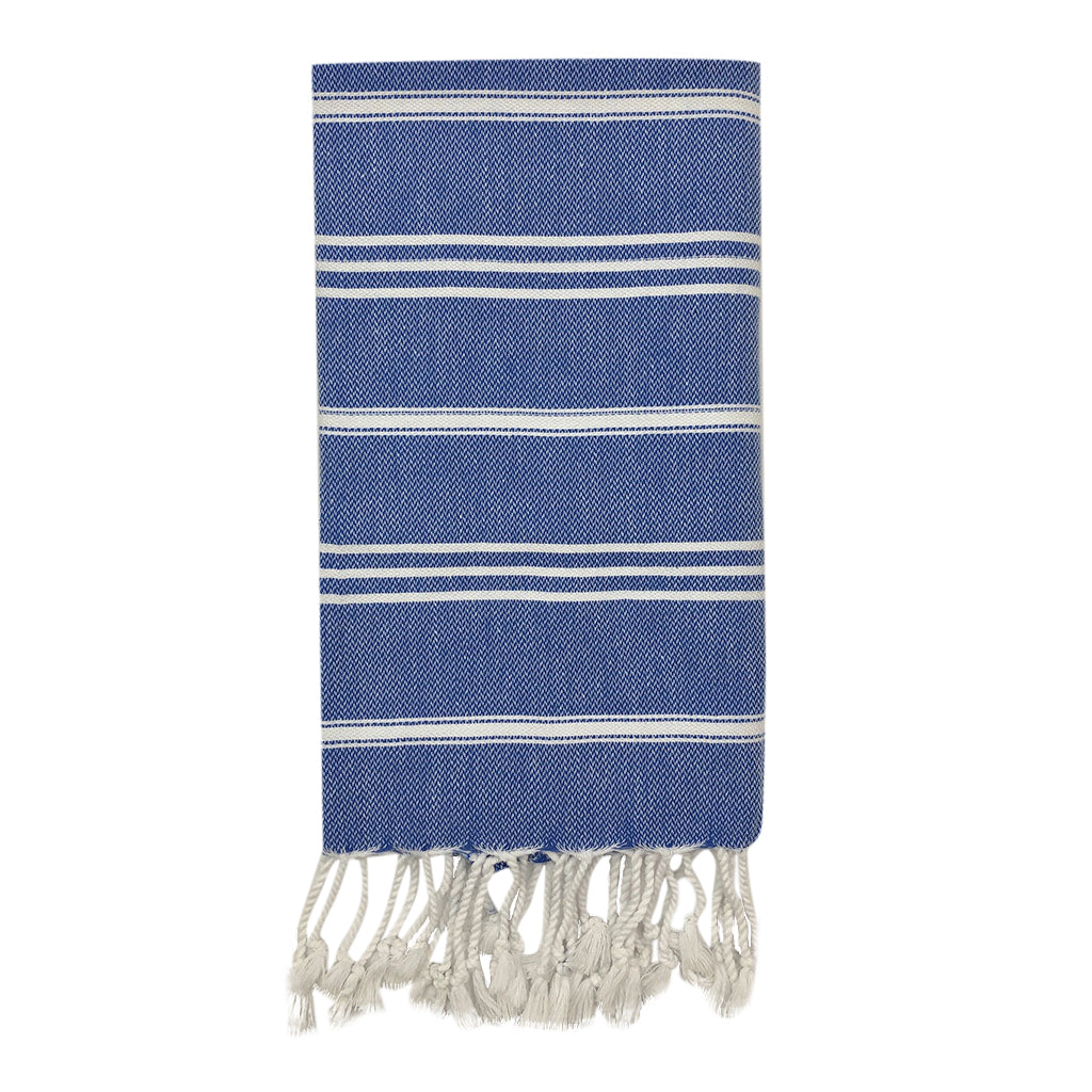 Turkish Cotton Hand Towel 36x22 Quick-Dry Absorbent Kitchen Bathroom With Fringe, 6 Colors