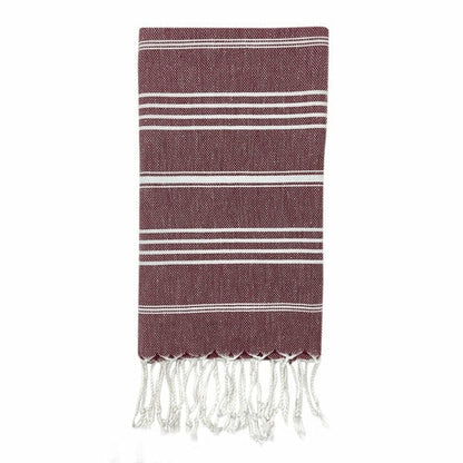 Turkish Cotton Hand Towel 36x22 Quick-Dry Absorbent Kitchen Bathroom With Fringe, 6 Colors