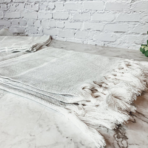 Turkish Stripe Towel 180 GSM Haley Lightweight Flat Woven Beach Bath Towel