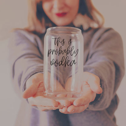 17oz Glass Tumbler With Bamboo Lid And 2 Stainless Straws - Reusable Drink Cup