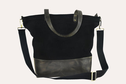 Waxed Canvas And Leather Boyfriend Tote Bag Large Everyday