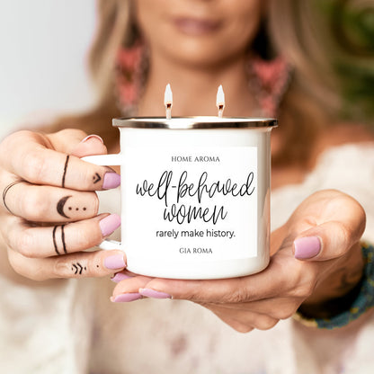 16oz Reusable Metal Candle Mug Scented Candle With Custom Label Color Option