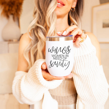 12Oz Stainless Steel Mug With Lid BPA Free Hand Wash Only Design On Front Portable Travel Cup