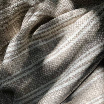 Woven Stripe Turkish Throw Cotton Fringe Lightweight
