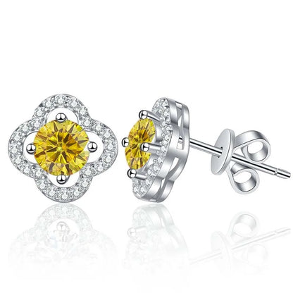 1ct Moissanite Stud Earrings For Women 925 Sterling Silver Wedding Gift